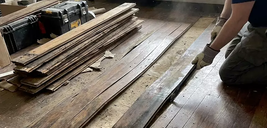 Wood Veneer Water Damage Repair Hogansville